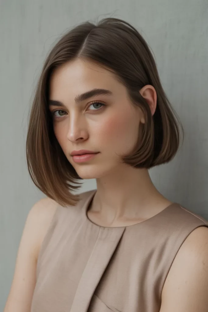 A-Line Bob with Middle Part