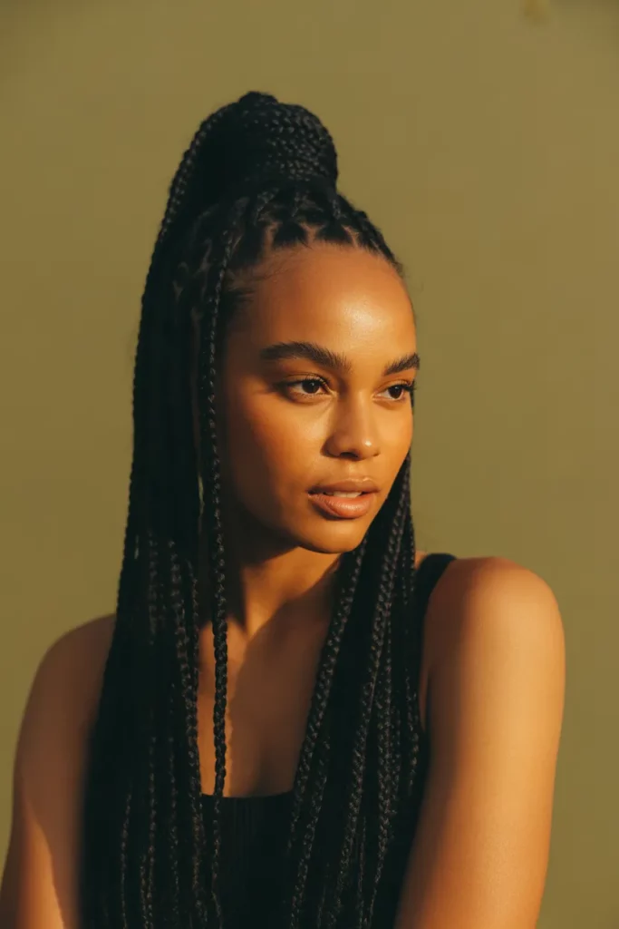 Braided Ponytail with Wrapped Base