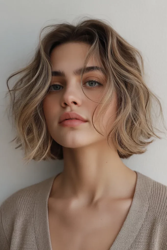 Chin-Length Messy Bob