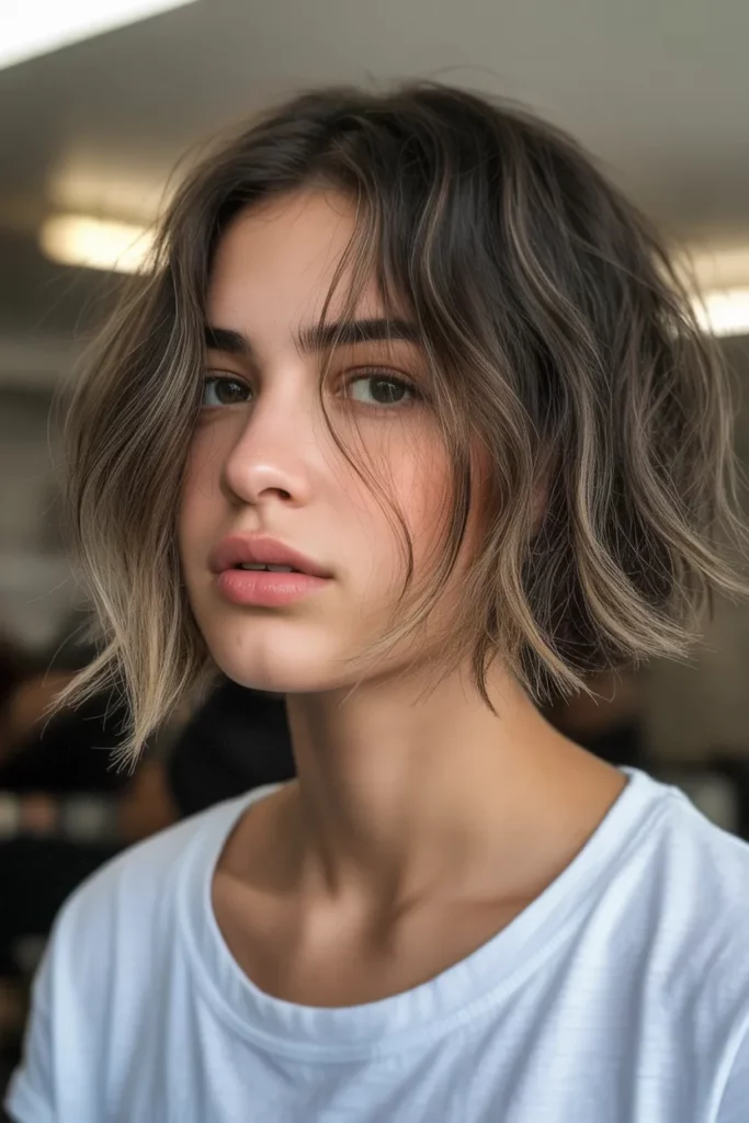 Chin-Length Shag with Blunt Ends