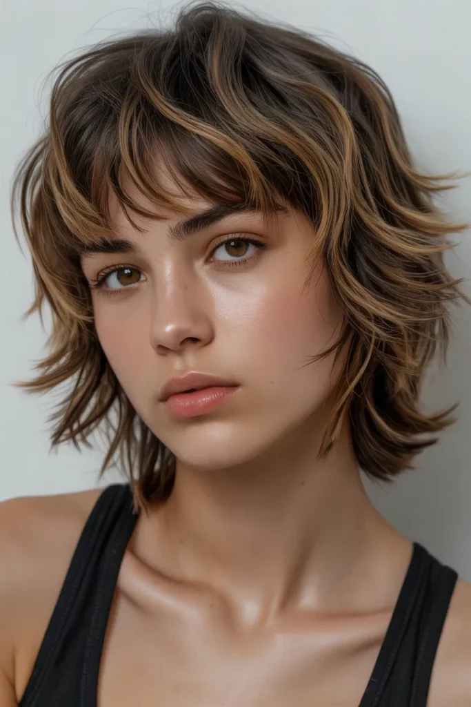 Choppy Bangs Wolf Cut