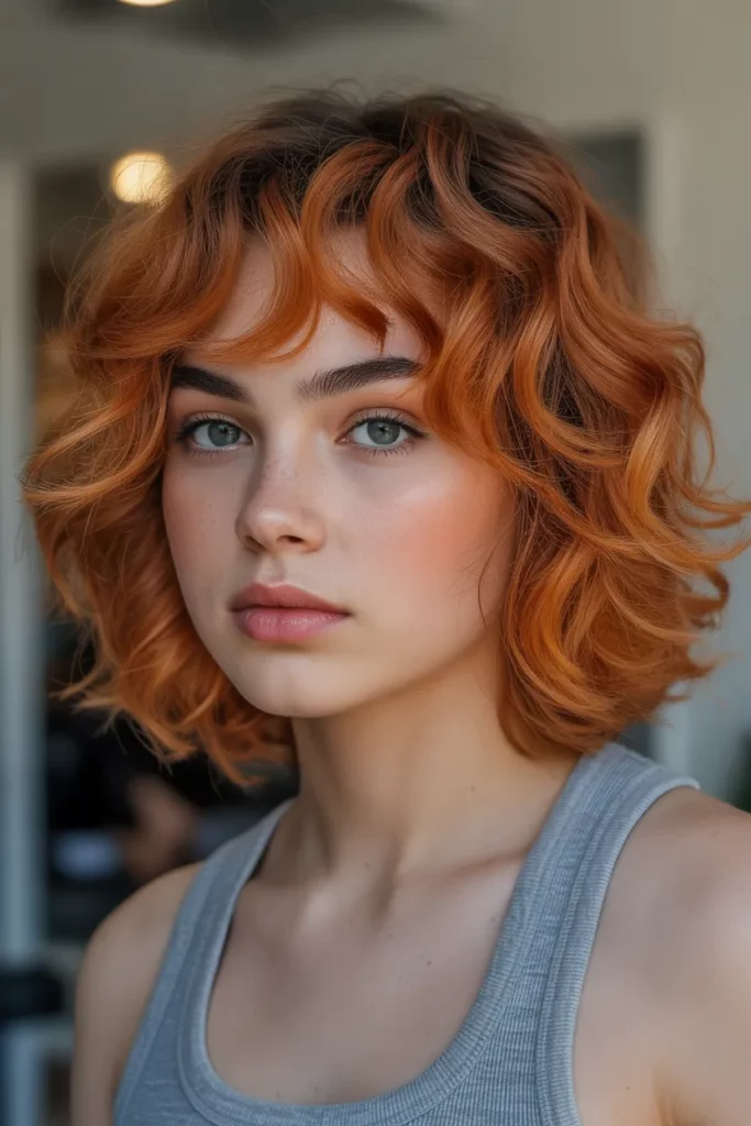 Copper Toned Wolf Cut