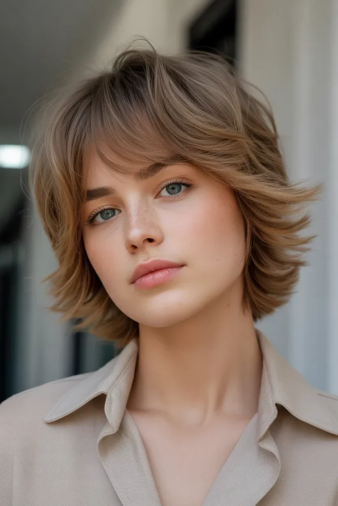 Cropped Shag with Lifted Crown