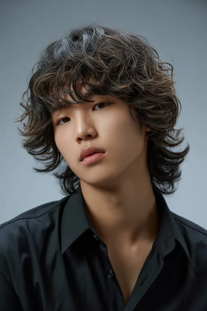 Curly Wolf Cut with Long Fringe