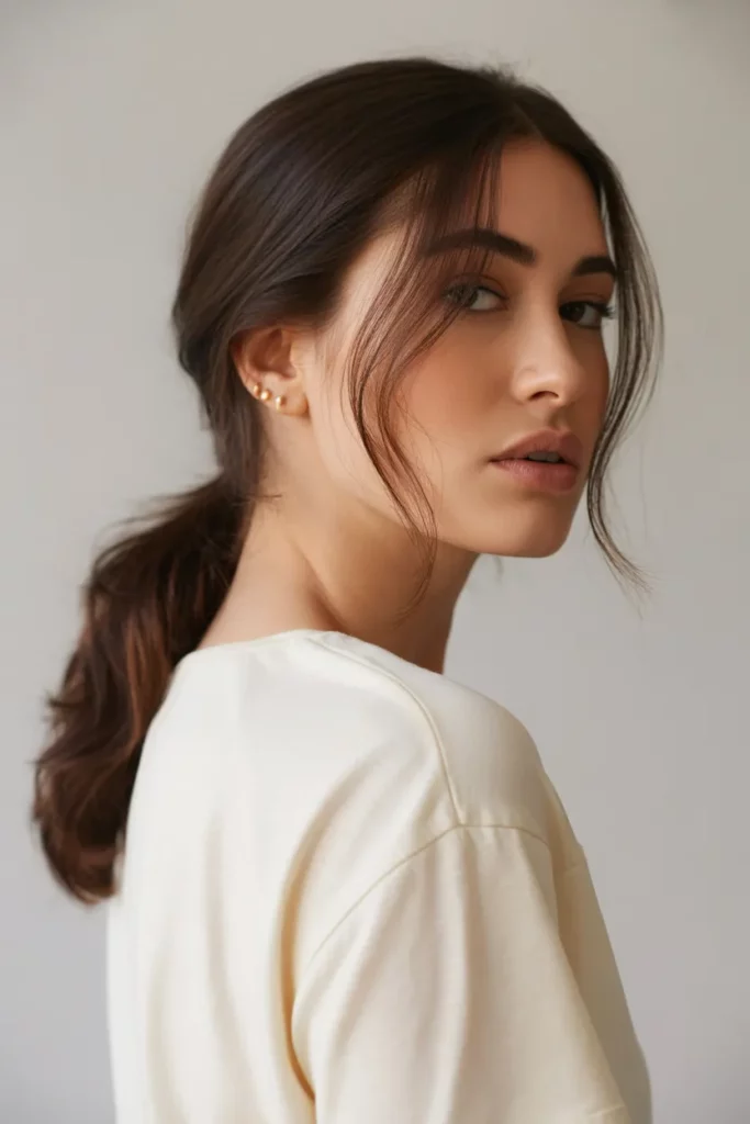 Effortless Side Messy Ponytail