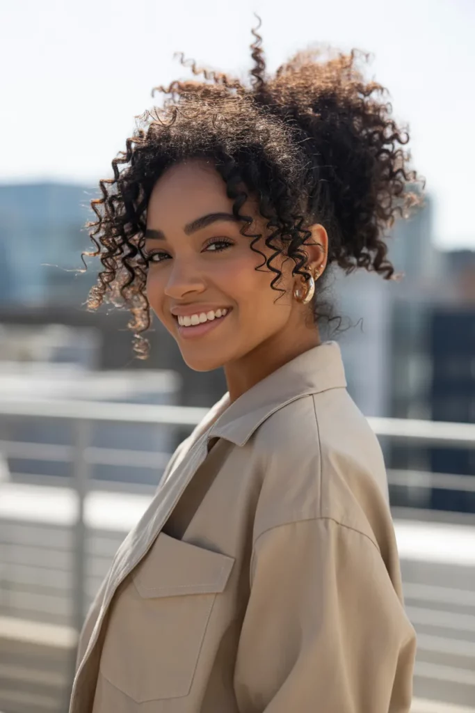 High Puff Ponytail with Natural Volume
