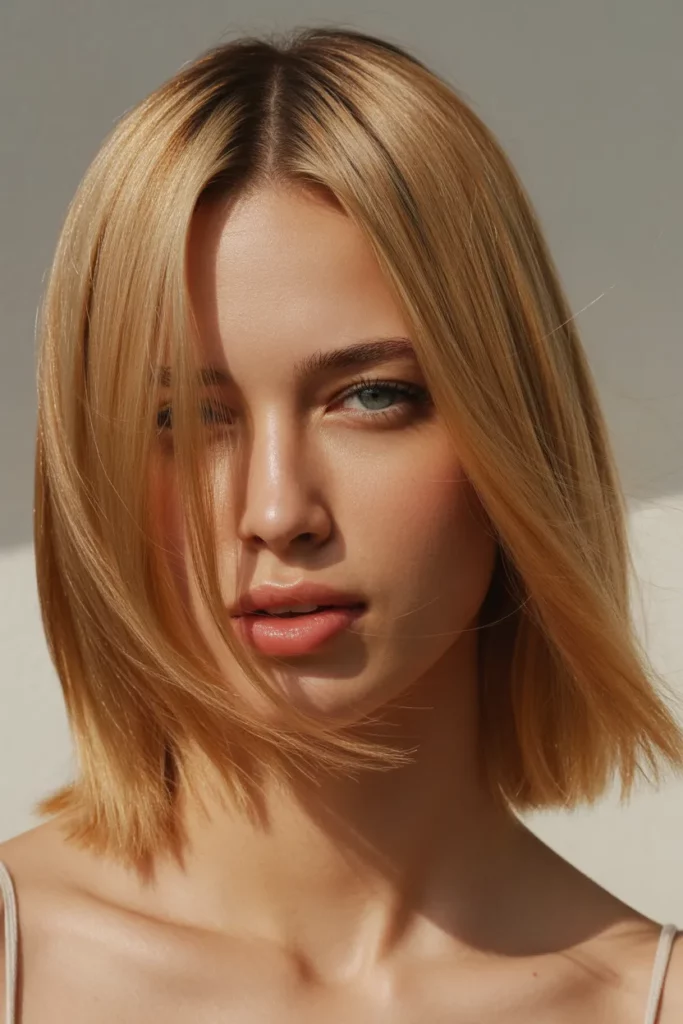 Kitty Cut with Flipped Ends and Glossy Finish