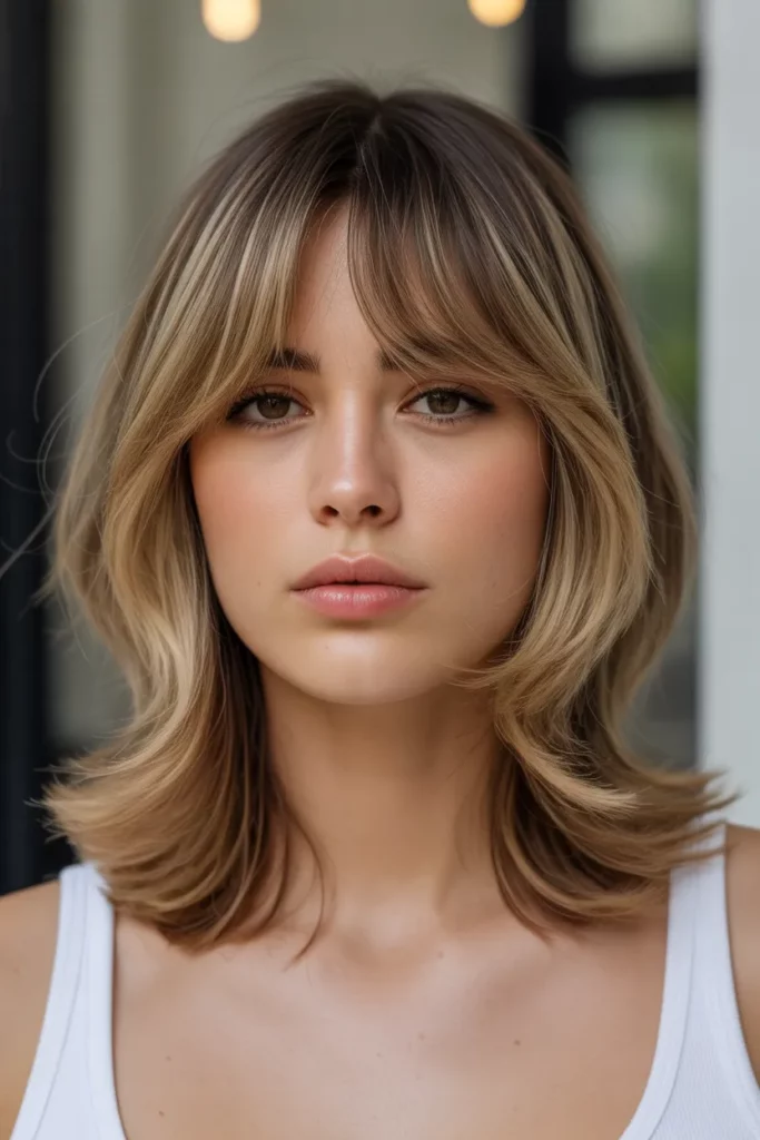 Kitty Cut with Soft Curtain Bangs