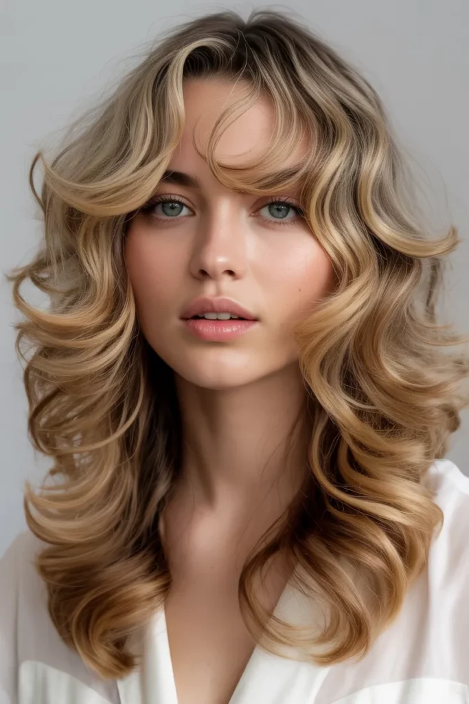 Long Kitty Cut with Layered Waves