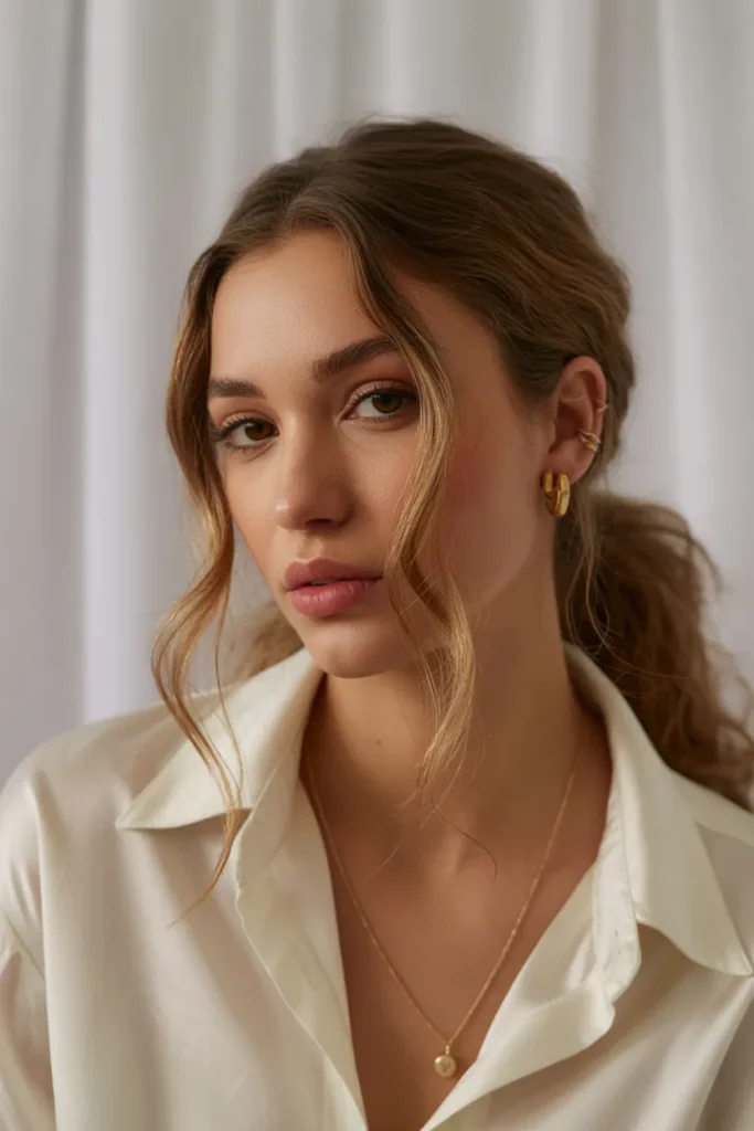 Loose Boho Messy Ponytail