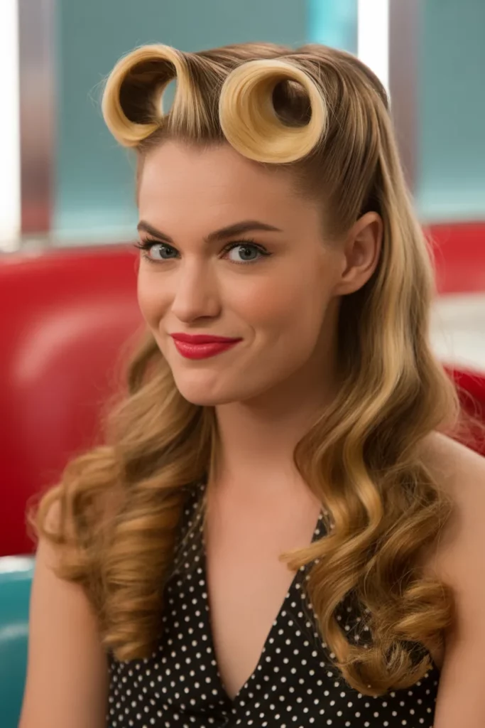 Playful Pin-Up Victory Rolls