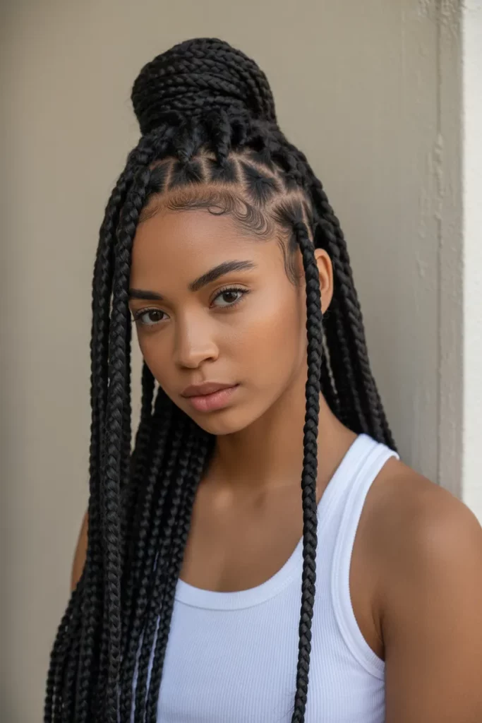 Ponytail with Marley Braids