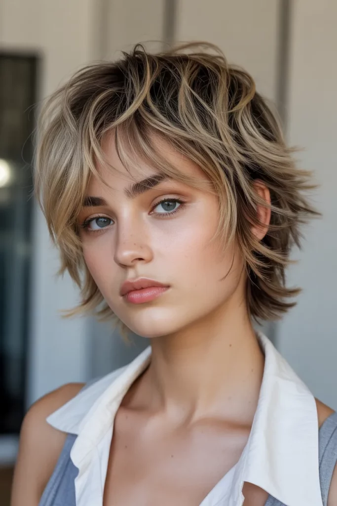 Shaggy Crop with Tousled Layers