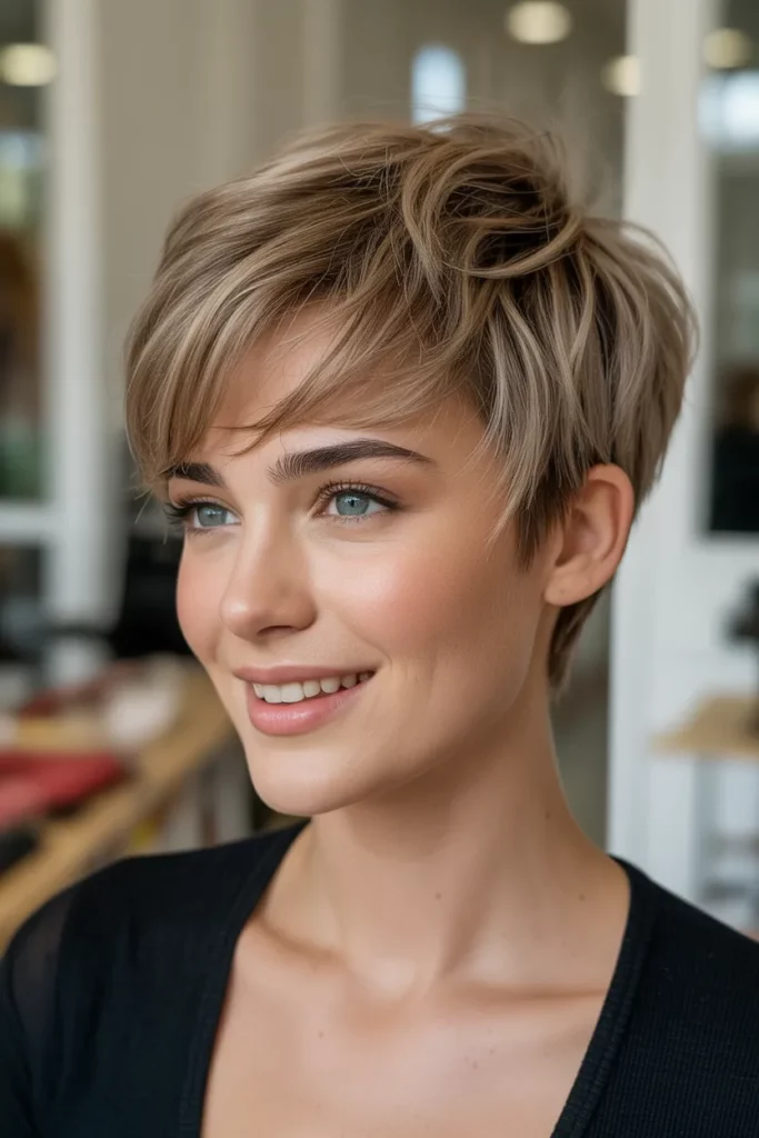 Shaggy Pixie with Volume