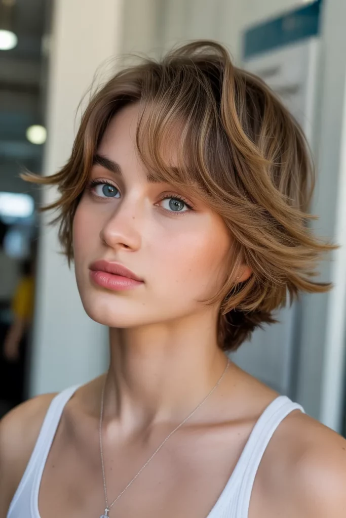 Short Layered Shag with Volume