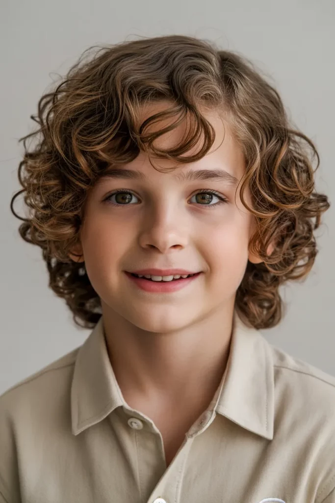 Side-Parted Curly Cut