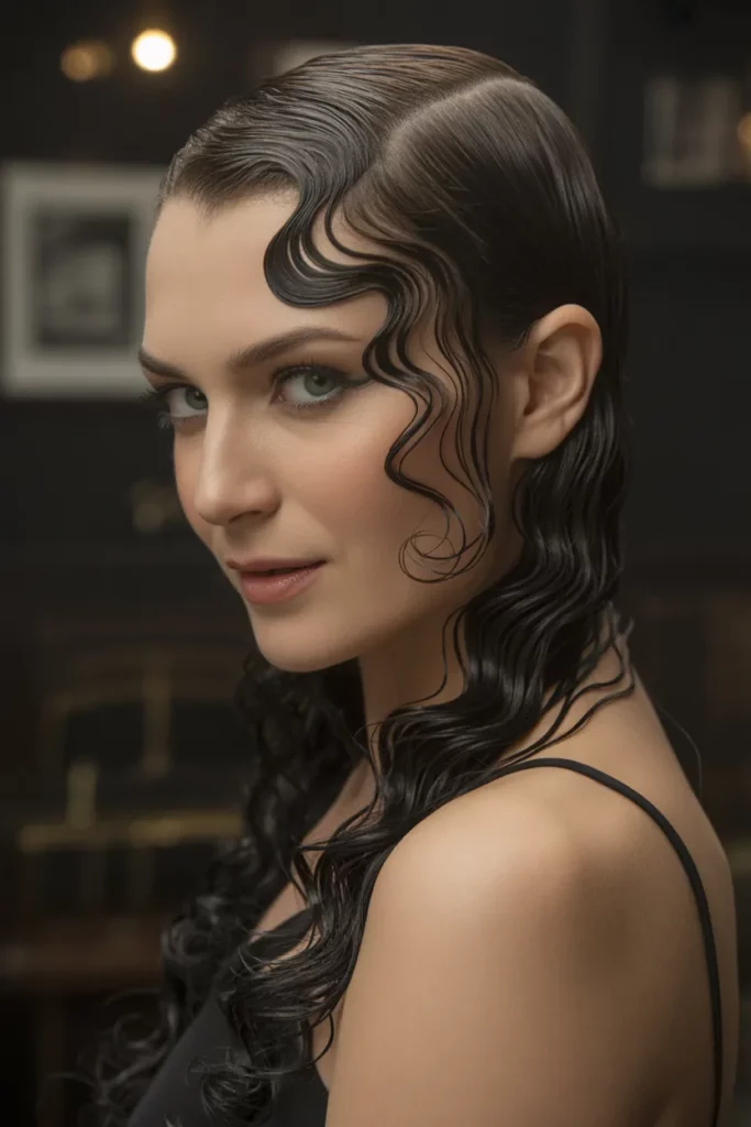 Sleek 1920s Finger Waves