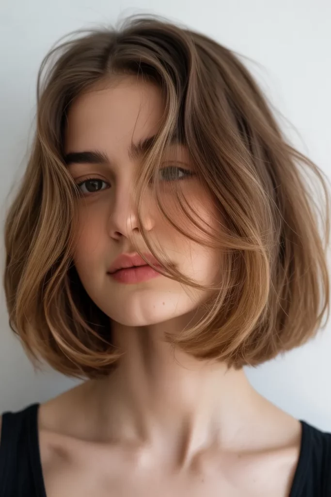 Soft Layered Bob with Airy Volume