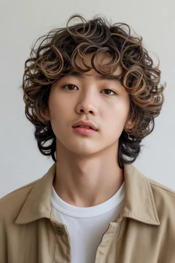 Textured Curly Layers with Volume Crown