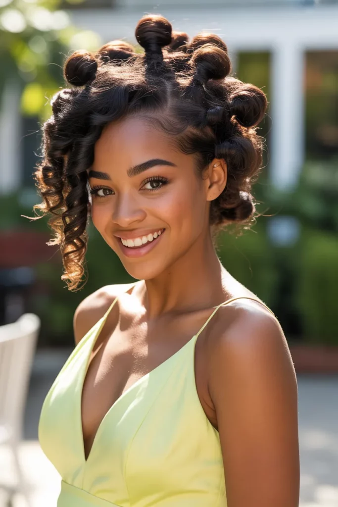 The Bantu Knot Out Updo