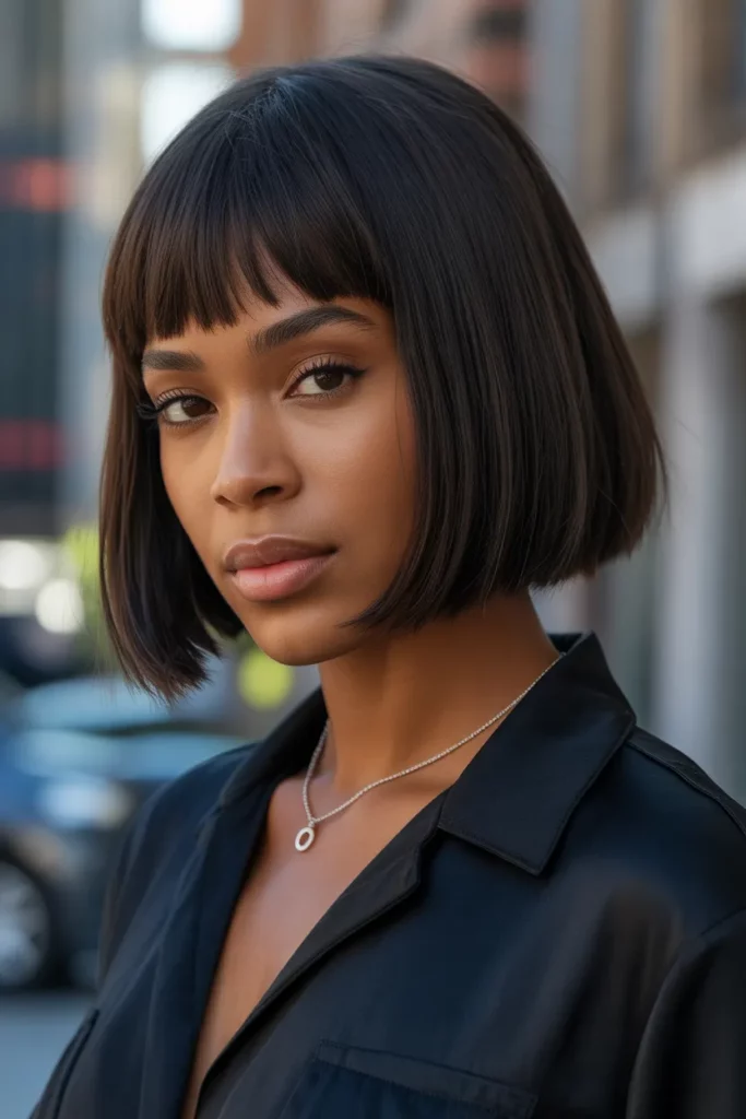 The Blunt Bob with Bangs