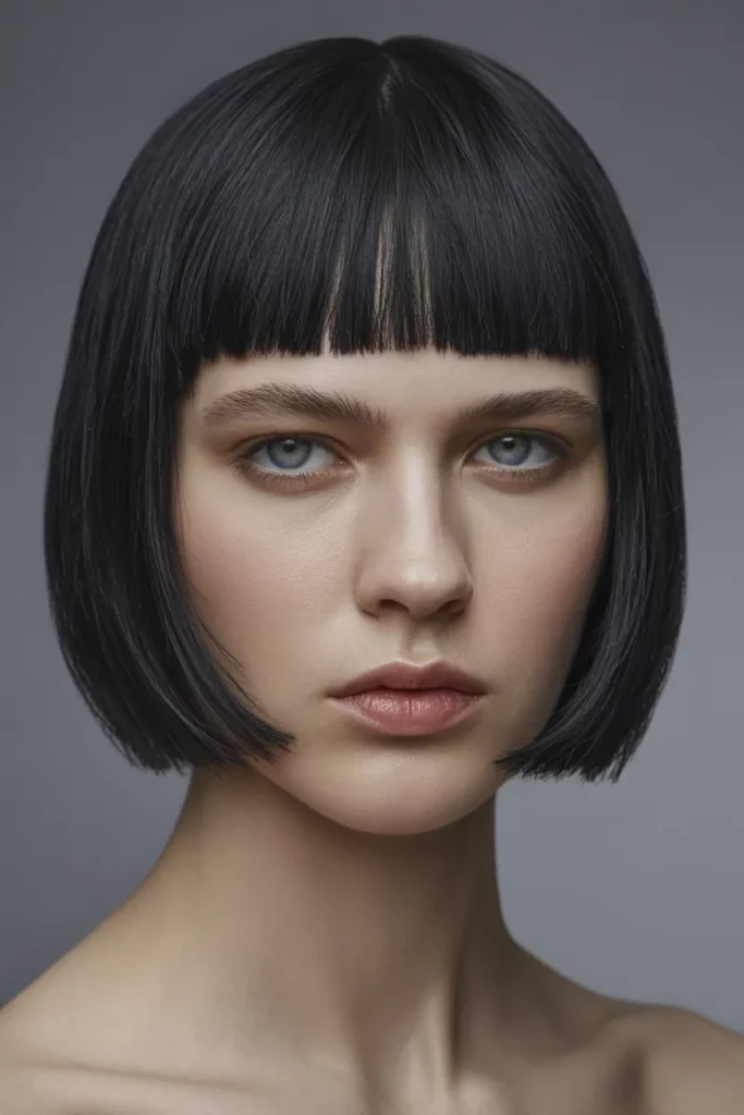 The Blunt Micro Bangs Bob