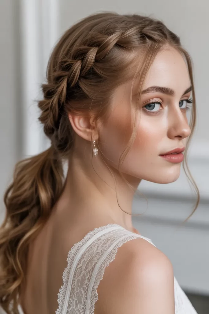 The Braided Crown Ponytail