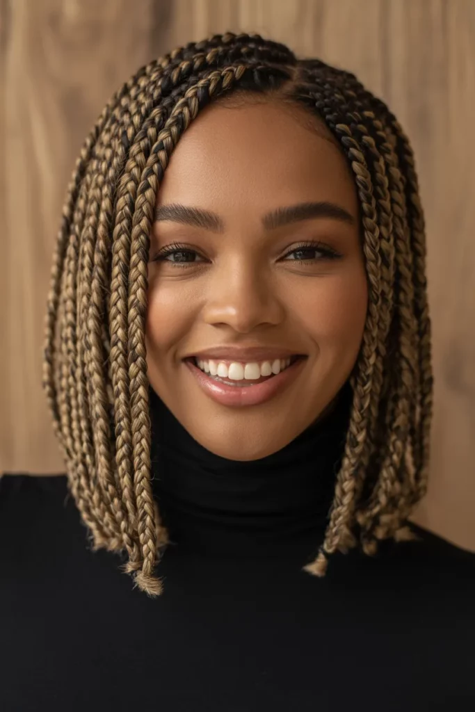The Bronde Balayage Bob Braids