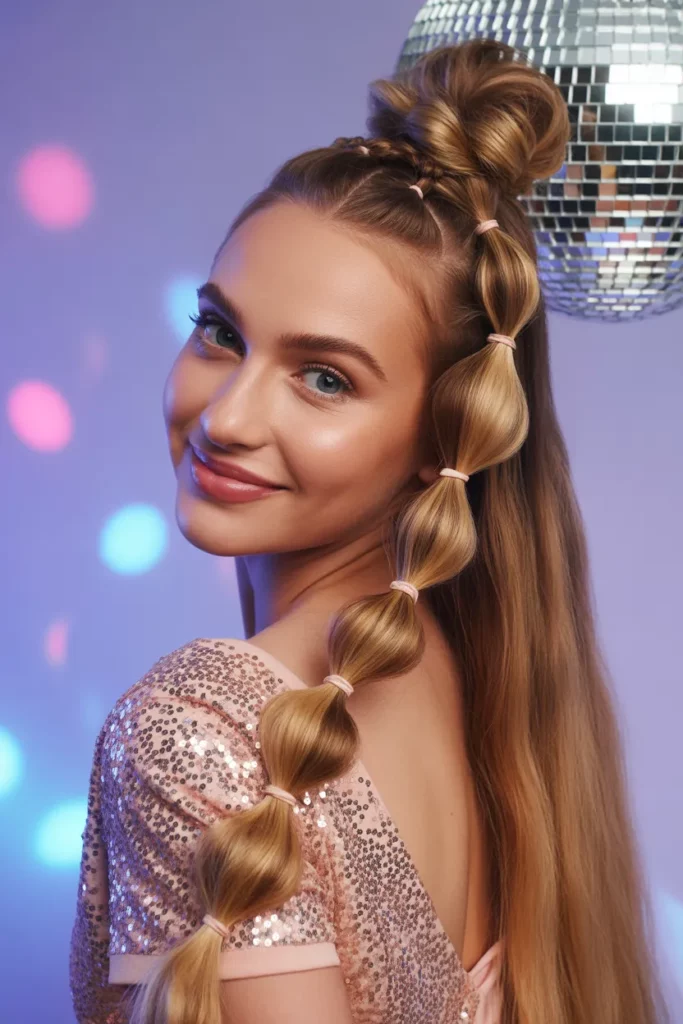 The Bubble Braid Updo