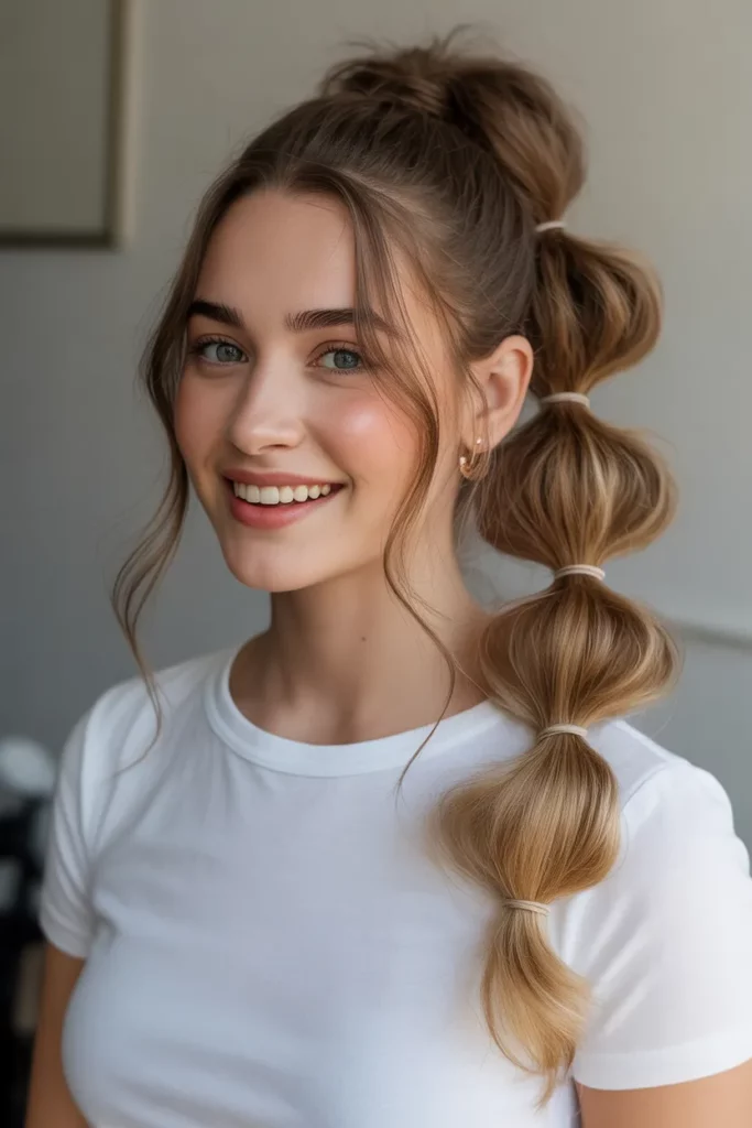 The Bubble Ponytail Updo
