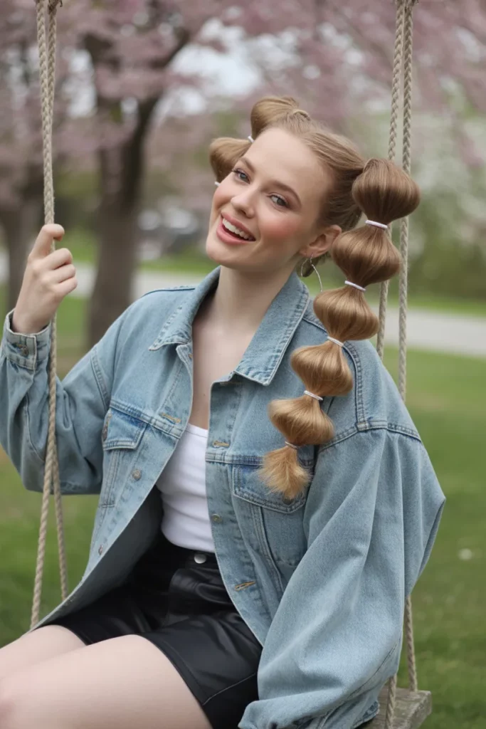 The Bubble Ponytail Updo