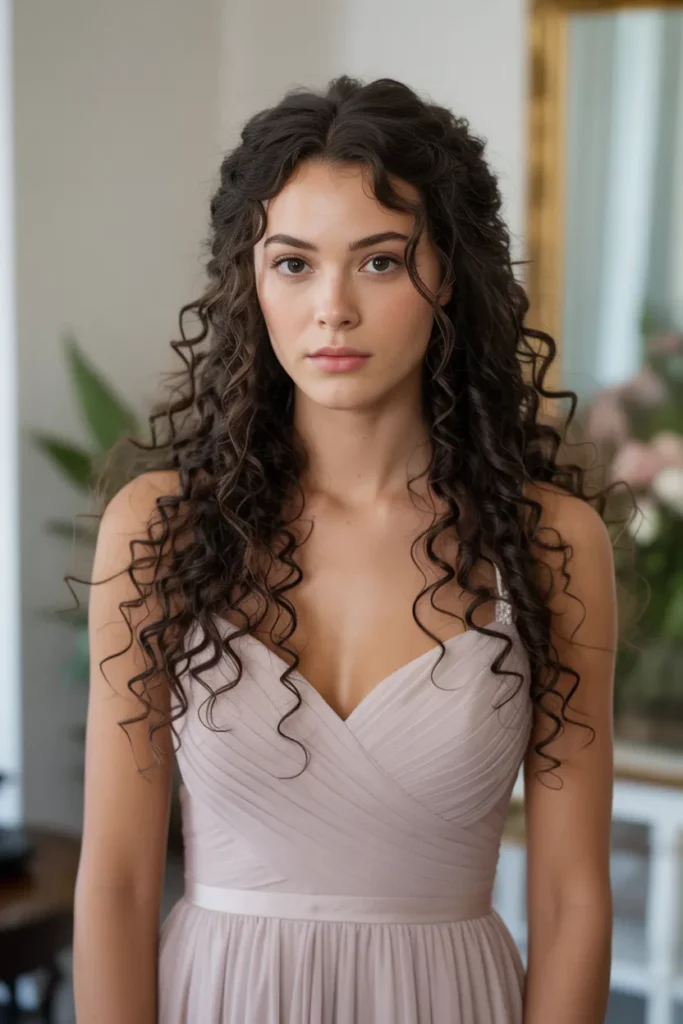 The Cascading Curls Updo