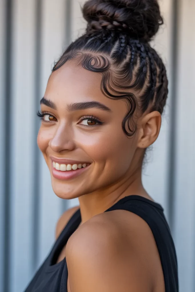 The Chic Top Knot with Baby Hair Art