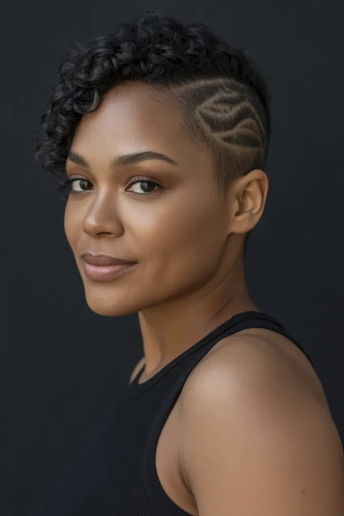 The Coily Crown with Shaved Design