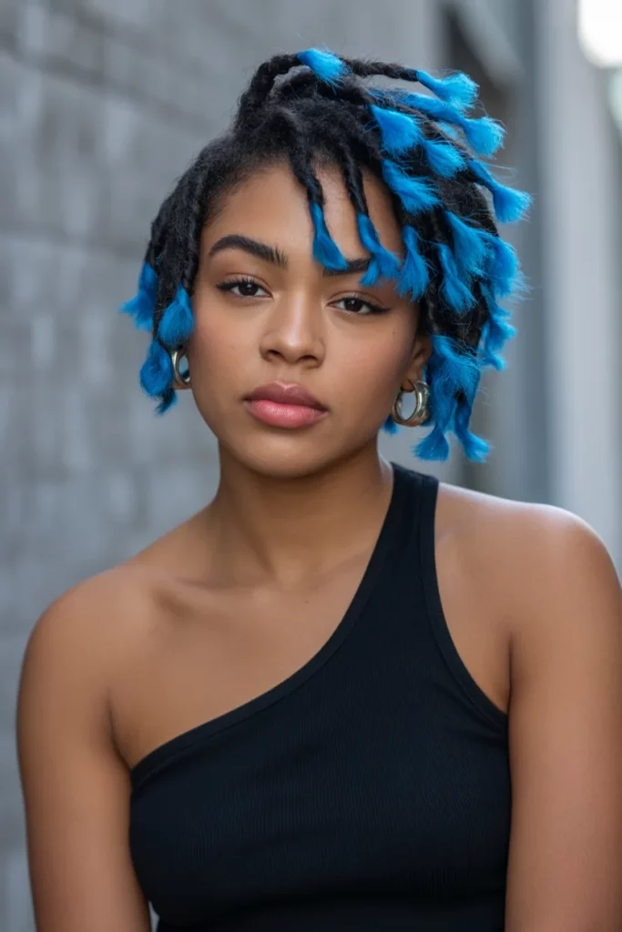 The Colored Tips on Short Locs