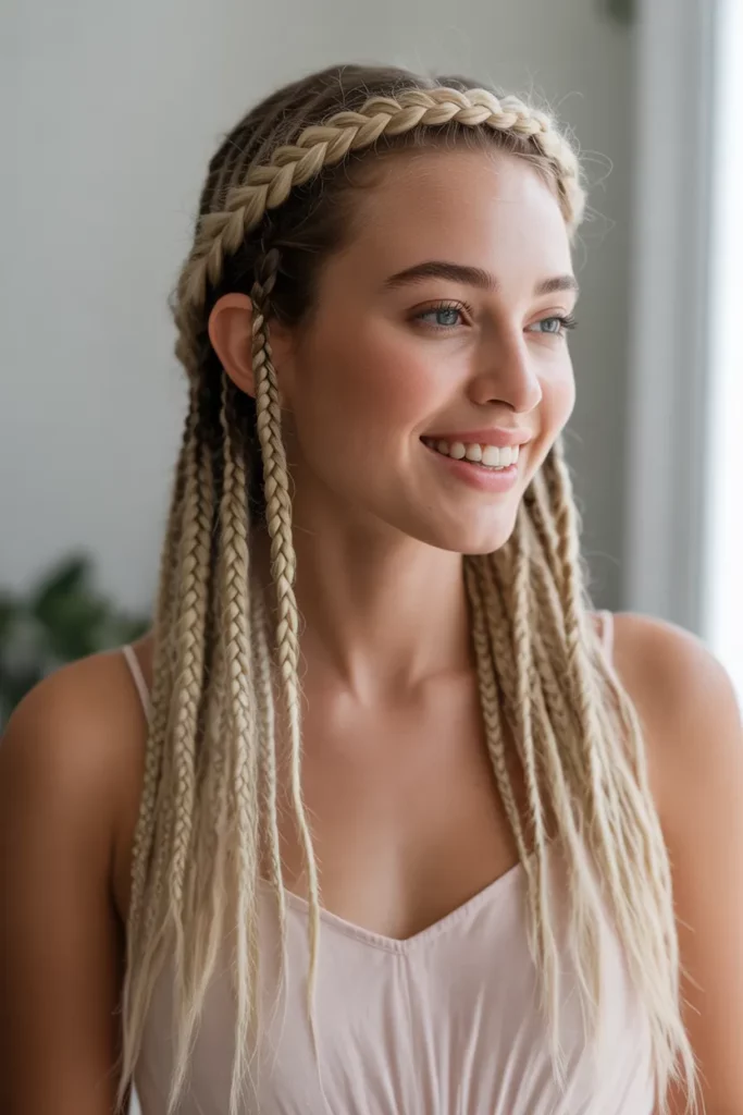 The Crown Braid with Baby Locs