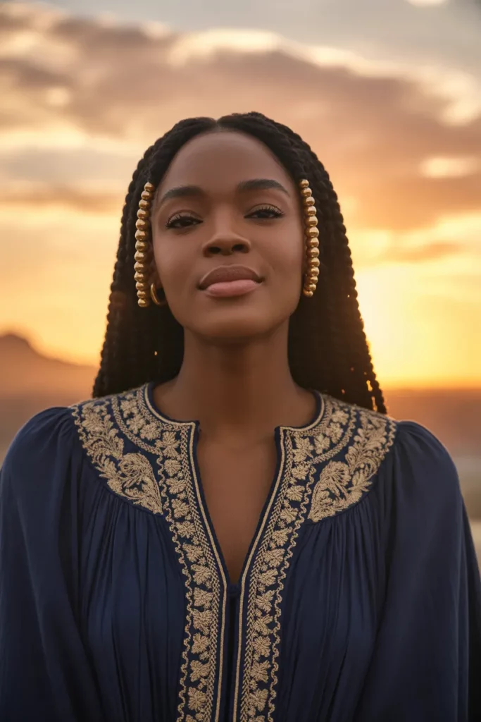 The Crown Braid with Beaded Ends