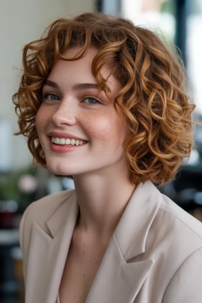 The Curly Bob with Defined Ringlets