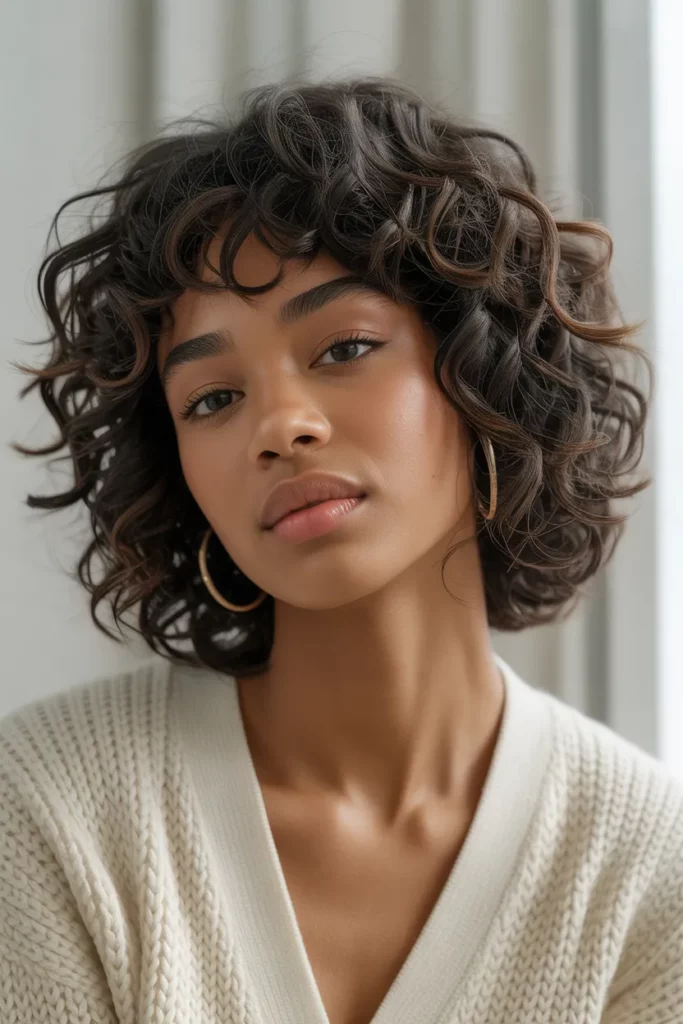 The Curly Fringe Bob