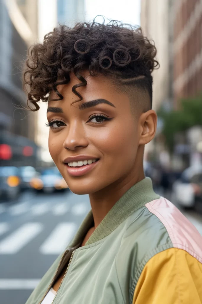 The Curly High-Top Fade