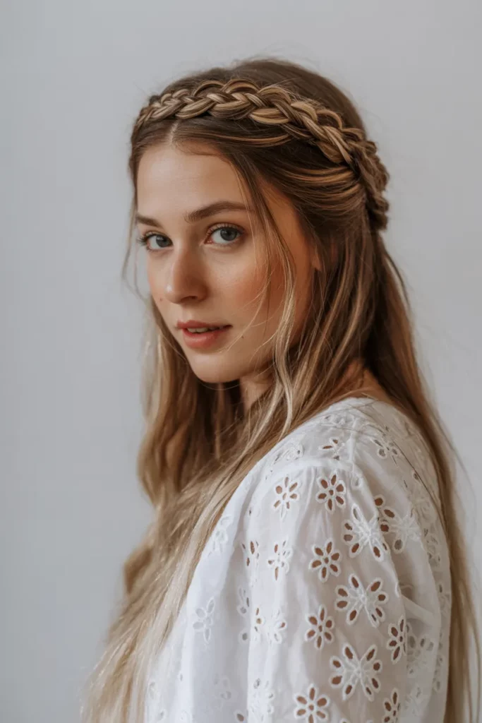 The Dutch Braid Crown