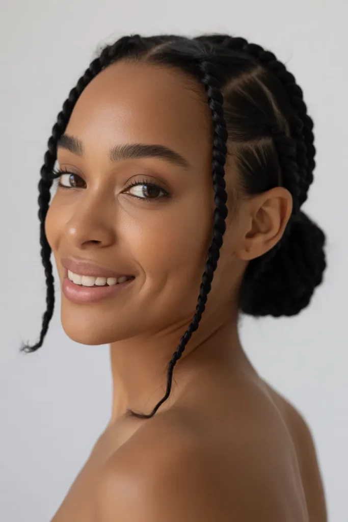 The Elegant Flat Twists into a Low Bun