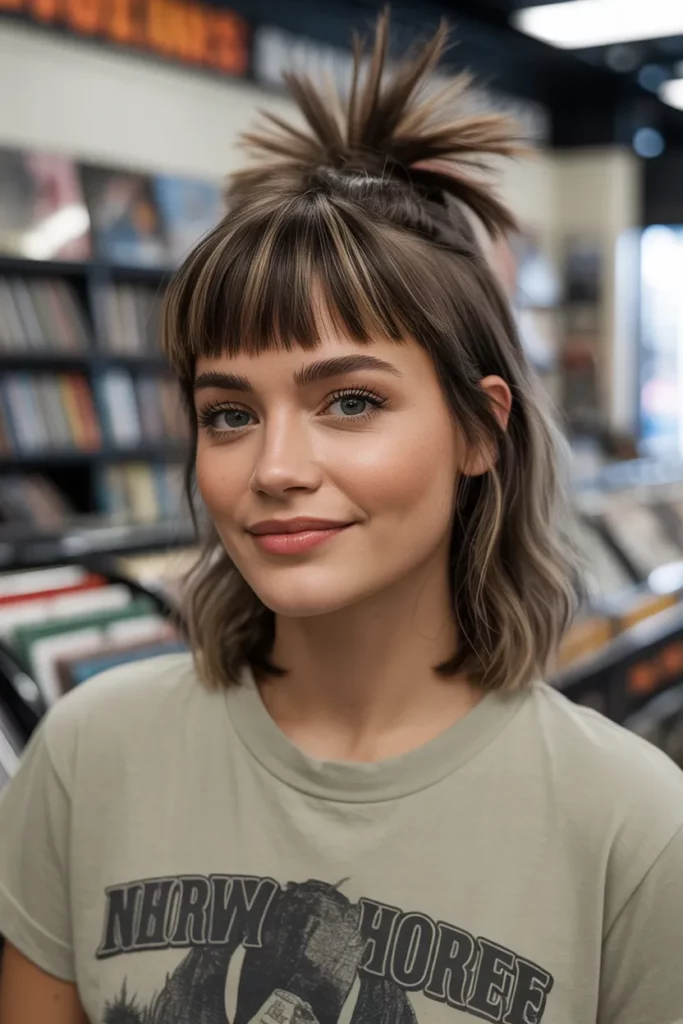 The Faux Hawk with Bangs