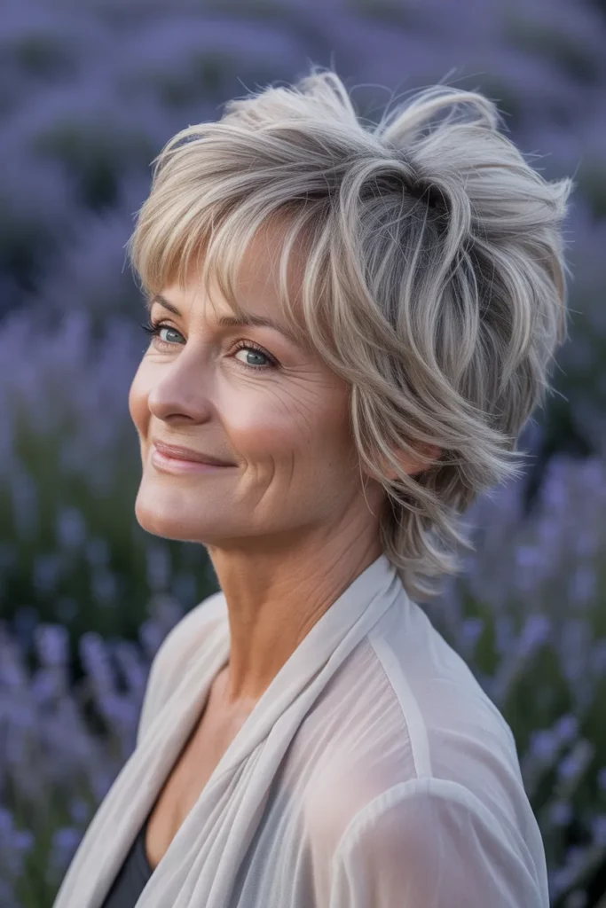 The Feathered and Layered Faux Hawk