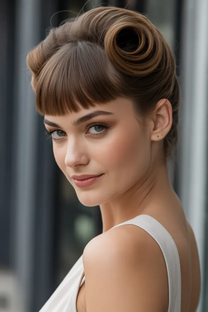 The Gibson Tuck with Blunt Bangs