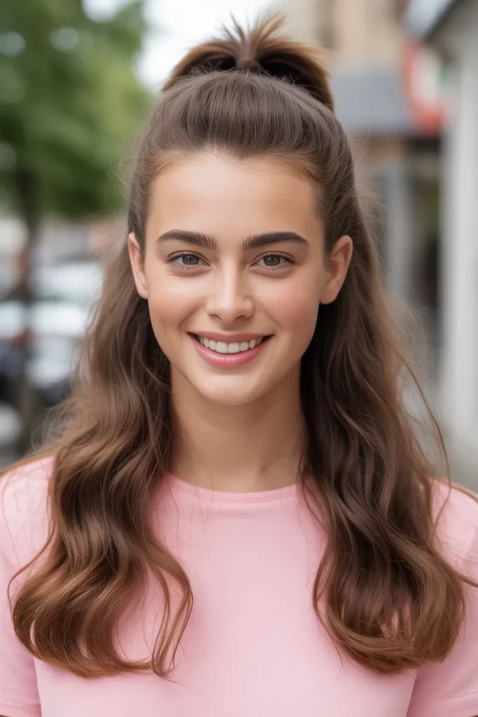 The Half-Up, Half-Down Ponytail