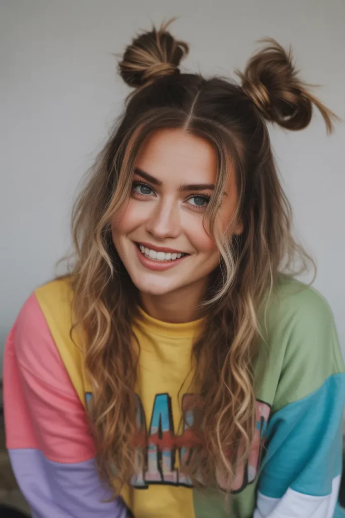 The Half-Up Space Buns