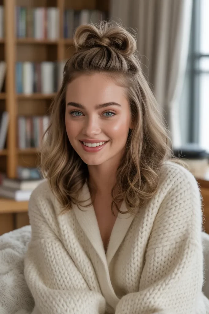 The Half-Up Twisted Pouf