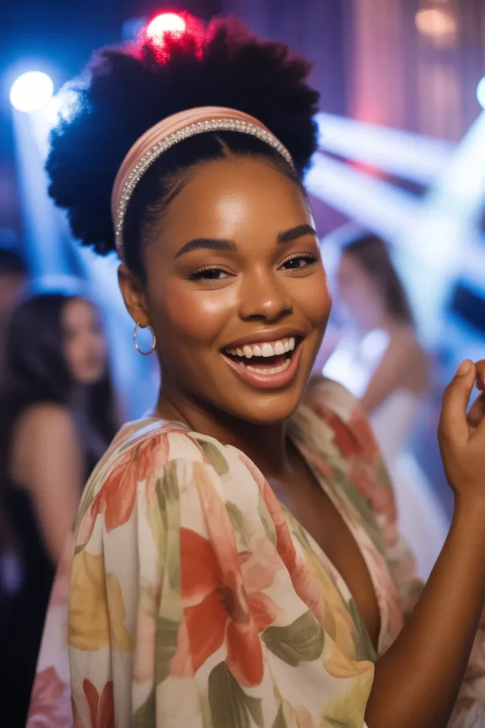 The High Afro Puff with a Headband