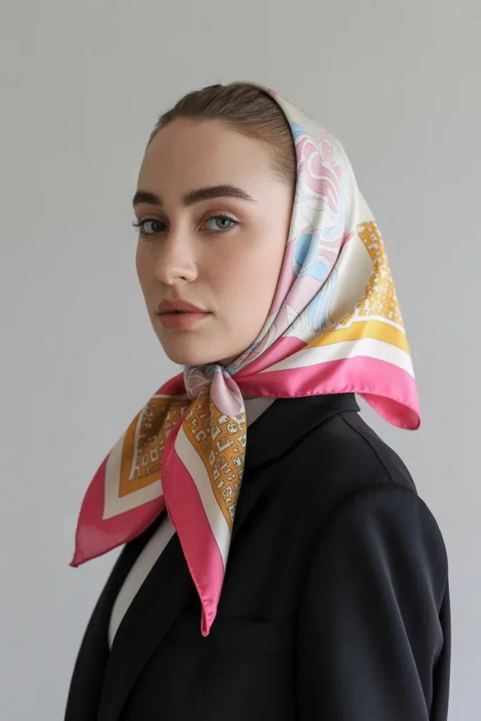 The High Bun with Scarf Wrap